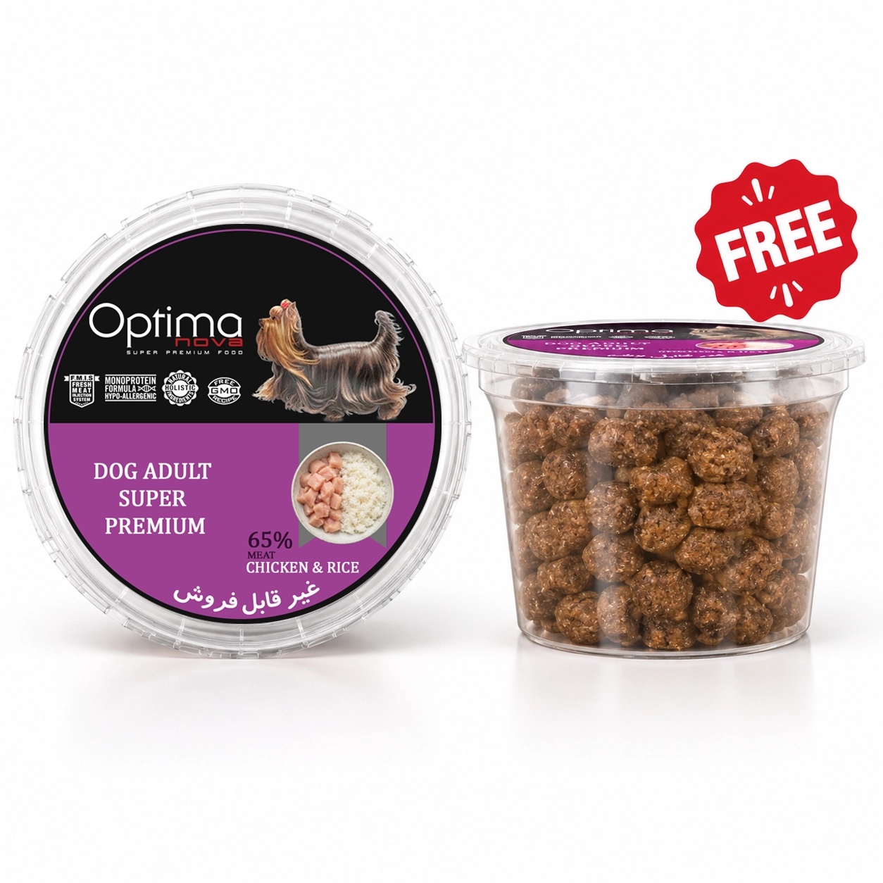 سمپل خوراک اوپتیما نوا سگ بالغ مرغ و برنج و گربه  بالغ مرغ و برنج (پک 6 عددی) ماکزیمم تعداد سفارش 1 پک