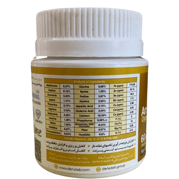 مکمل پرندگان زینتی برند آمینوکلات پودر 60 گرمی (پک 12 عددی)