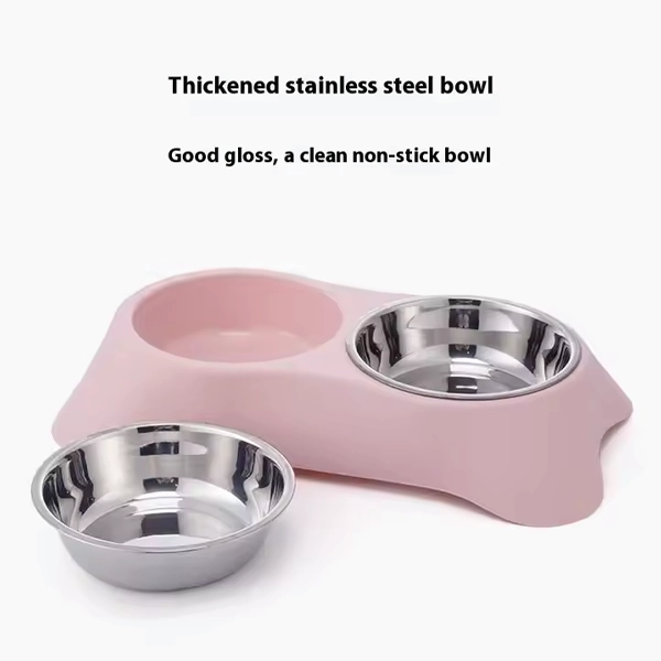 Ruby double food Bowl from Morphy