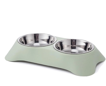 Ruby double food Bowl from Morphy