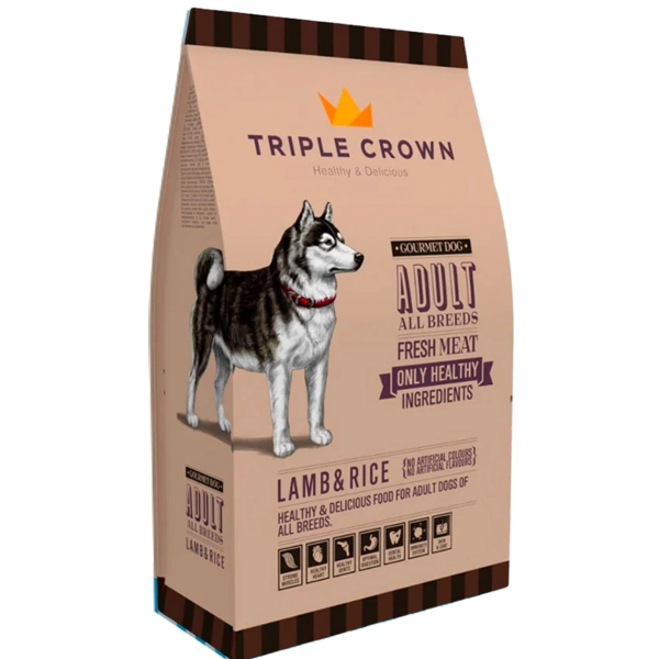 Triple Crown Gourmet Dog Food Lamb & Rice, 3kg