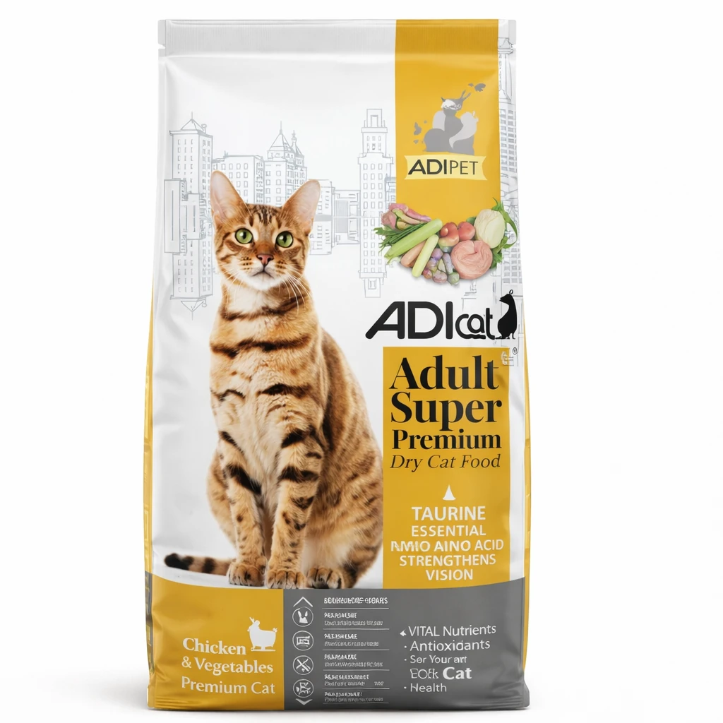 ADI Super Premium Adult Cat Food – Chicken & Vegetables Flavor, 7.5 kg